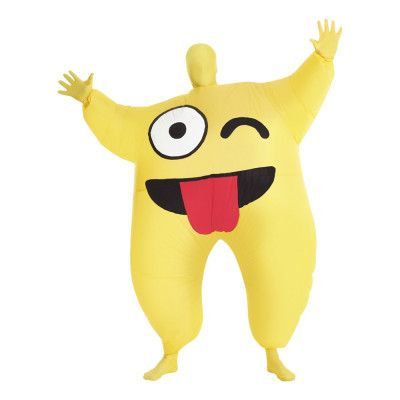Uppblåsbar Lipande Emoji Maskeraddräkt - One size