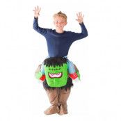 Uppblåsbar Ridande Frankenstein Barn Maskeraddräkt - One size