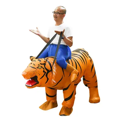 Uppblåsbar Ridande Tiger Maskeraddräkt