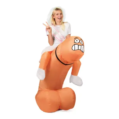 Uppblåsbar Snopp med Brud Maskeraddräkt - One size