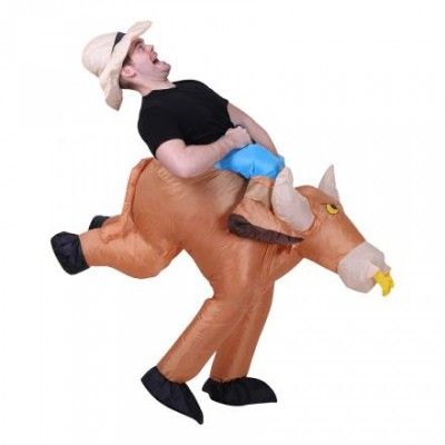 Uppblåsbar Tjur Maskeraddräkt