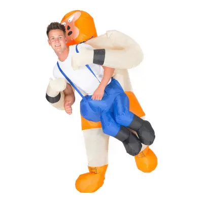 Uppblåsbar Wrestler Maskeraddräkt - One size