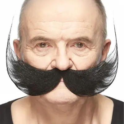Uppfinnare Mustasch Svart