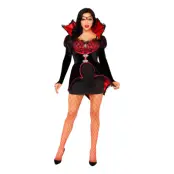 Vampyrdrottning Klänning Deluxe Maskeraddräkt - Large