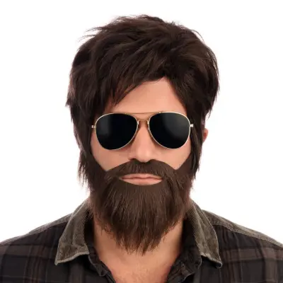 Vegas Semesterkille Perukset Brun - One size