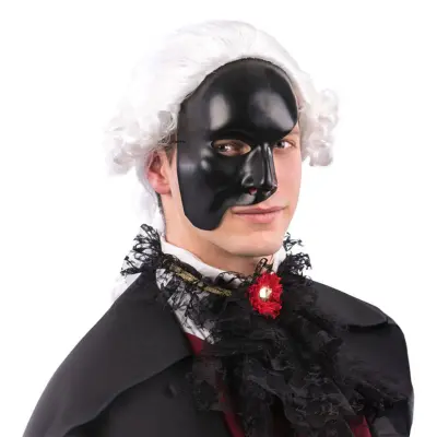 Venetiansk Halvmask Svart - One size