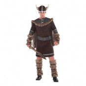 Viking Krigare Brun Maskeraddräkt - Medium/Large