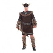 Viking Krigare Brun Maskeraddräkt - X-Large