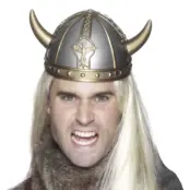 Vikingahjälm med Horn - One size
