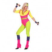 80-tals Aerobics Instruktör Maskeraddräkt - Large
