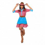 Vilda Västern Cowgirl Maskeraddräkt - Medium/Large