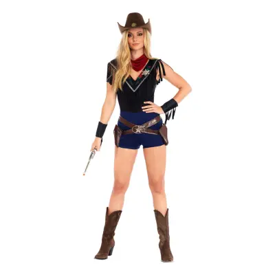 Vilda Västern Sheriff Deluxe Maskeraddräkt - Large