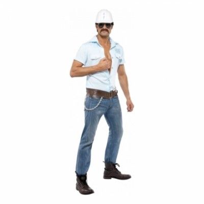 Village People Byggarbetare Maskeraddräkt