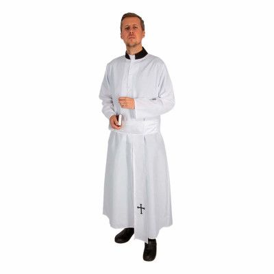 Vit Katolsk Präst Maskeraddräkt - One size
