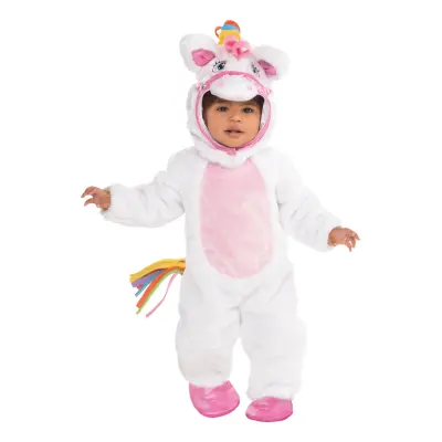 Vit Ponny Regnbåge Bebis Maskeraddräkt - 0-6 månader