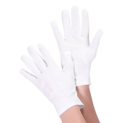 Vita Korta Handskar för Barn - One size