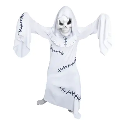 Vitt Spöke Barn Maskeraddräkt - Medium