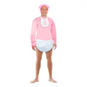 Vuxen Bebis Rosa Maskeraddräkt - Medium