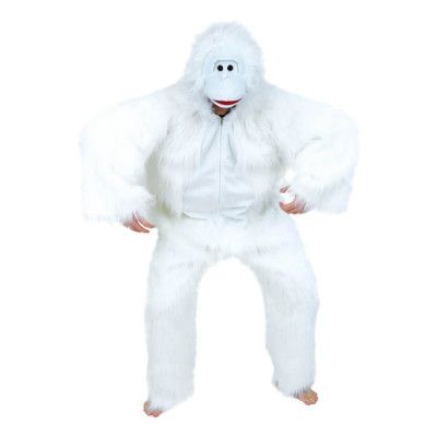 Yeti Vit Maskeraddräkt - One size