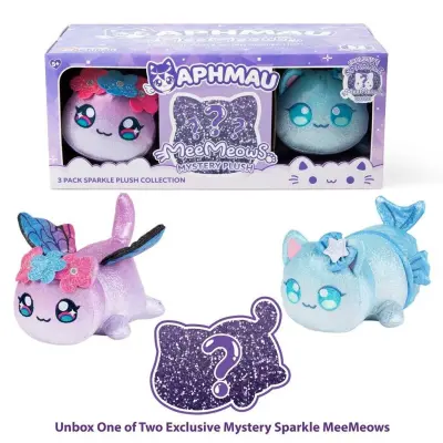 Aphmau MeeMeow Plush Sparkle Set 3-pack