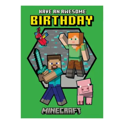 Födelsedagskort Minecraft