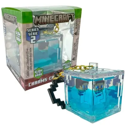 Minecraft Charms Clip on Steve (blå vätska) - Minecraft -  Leksaksaffären
