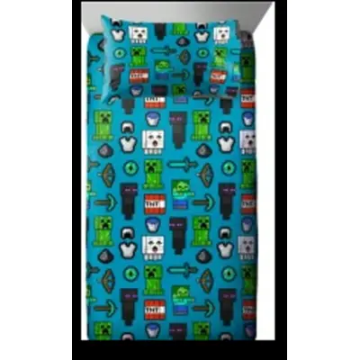 Minecraft Chaser Fitted Single bed Set