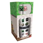 Minecraft Glass Tumbler with Straws Characters 485 ml