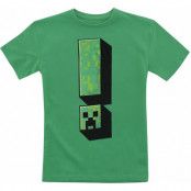 Minecraft - gaming T-shirt - Barn - Creeper Exclamation - 104 - för barn - grön