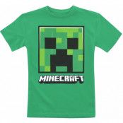 Minecraft - gaming T-shirt - Barn - Creeper Face - 104 152 - för barn - grön