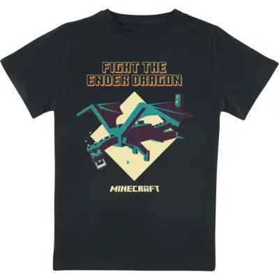 Minecraft - gaming T-shirt - Barn - Ender Dragon - 104 152 - för barn - svart