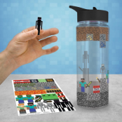 Minecraft Water bottle and Sticker set