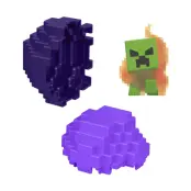 Minecraft: - Mini Eggs With Figure - Mc Fire & Flames Creeper (JJV88)