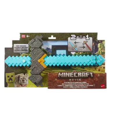 Minecraft Movie Click and Switch Sword and Pickaxe - Minecraft -  Leksaksaffären