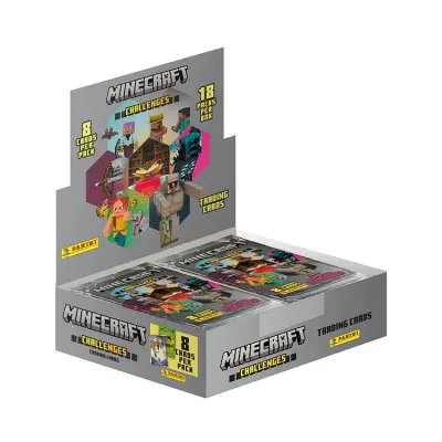 Minecraft Samlarbilder Booster Challenges Hel Box 18 paket- Minecraft -  Leksaksaffären
