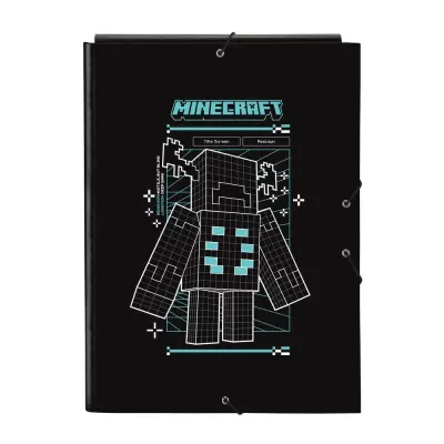 Minecraft Screen A4 cardboard binder with flaps