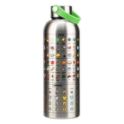 Minecraft - Symbols - Metal Water Bottle with Carry Loop - 500ml