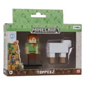 Minecraft Toppeez Figurer 2-pack Alex&Sheep - Minecraft -  Leksaksaffären