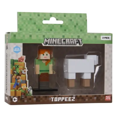 Minecraft Toppeez Figurer 2-pack Alex&Sheep - Minecraft -  Leksaksaffären