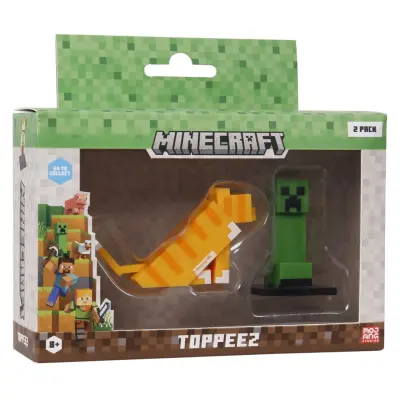 Minecraft Toppeez Figurer 2-pack Cat&Creeper - Minecraft -  Leksaksaffären