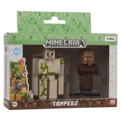 Minecraft Toppeez Figurer 2-pack Golem&Villager - Minecraft -  Leksaksaffären