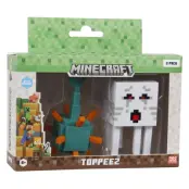 Minecraft Toppeez Figurer 2-pack Guardian&Ghast - Minecraft -  Leksaksaffären