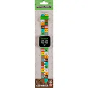 Peers Hardy - Led Strap Watch - Minecraft Printed Led Watch (Colour)