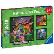 Ravensburger Minecraft Pussel 3x49 bitar