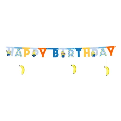 Bokstavsgirlang Happy Birthday Minions