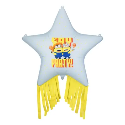Folieballong Minions Stjärna med Tassles