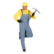 Gul Gruvarbetare Maskeraddräkt - Small