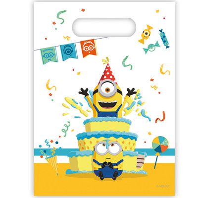 Minioner Partypåse Plast 6-pack