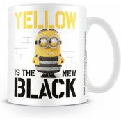 Minions - Anime Mugg - Yellow Is The New Black - för  vit/gul/svart