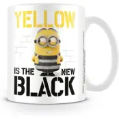 Minions - Anime Mugg - Yellow Is The New Black - för None - vit/gul/svart